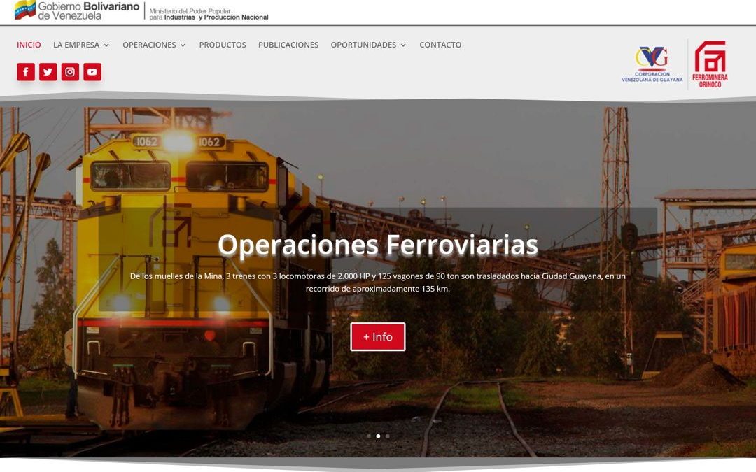 Desarrollo de Página Web Ferrominera Orinoco